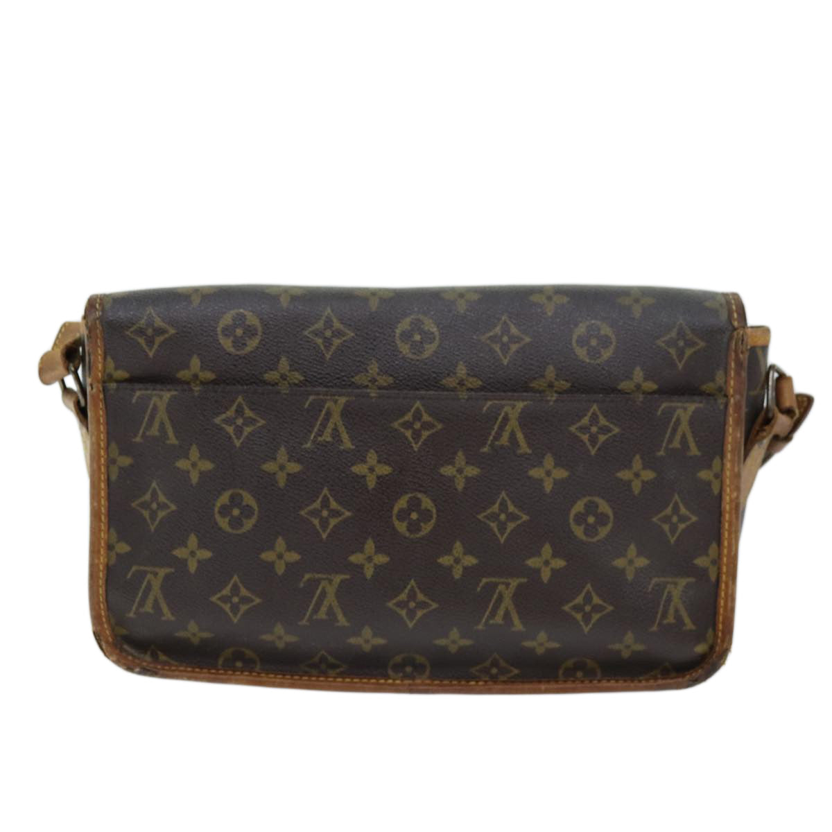 LOUIS VUITTON Monogram Gibeciere MM Shoulder Bag M42247 LV Auth bs14038