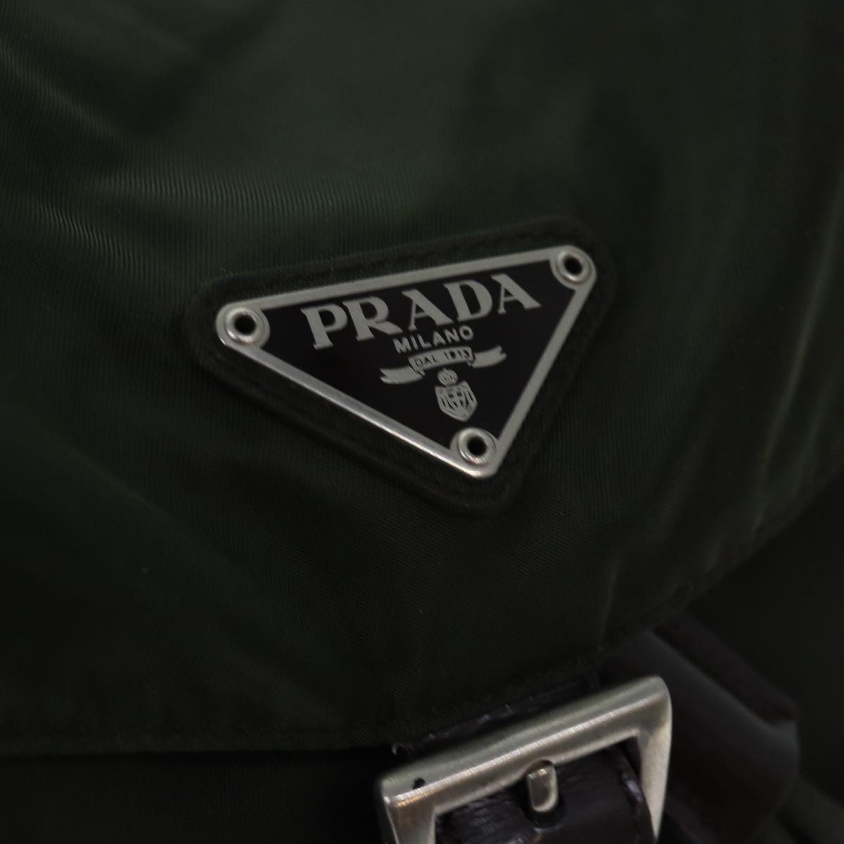 PRADA Backpack Nylon Green Auth bs14087