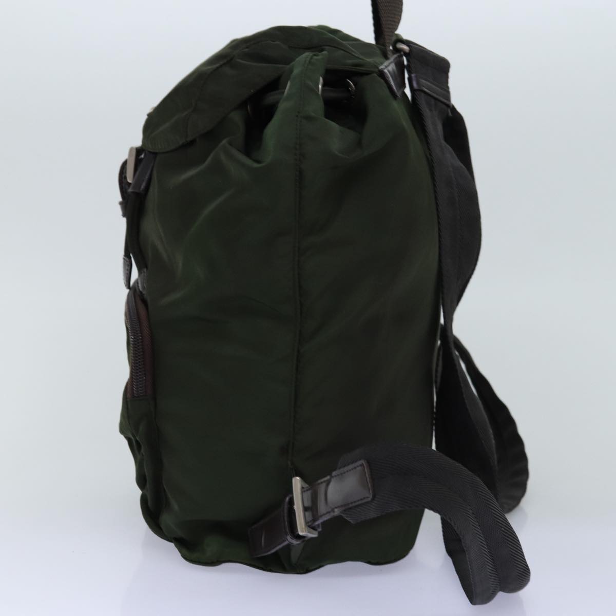 PRADA Backpack Nylon Green Auth bs14087