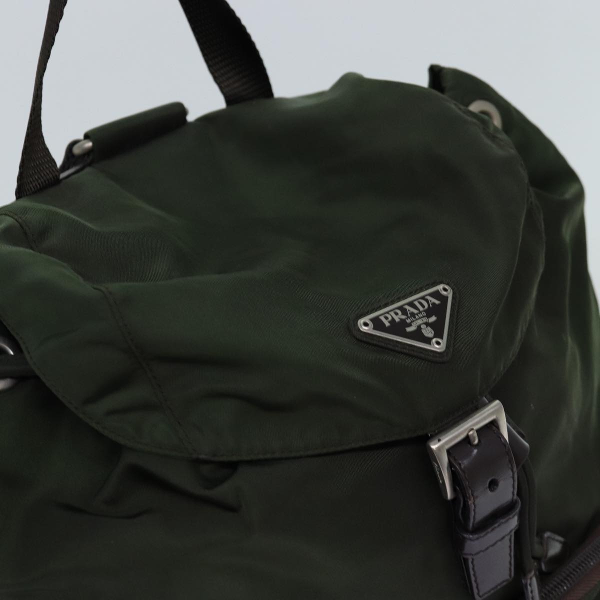 PRADA Backpack Nylon Green Auth bs14087