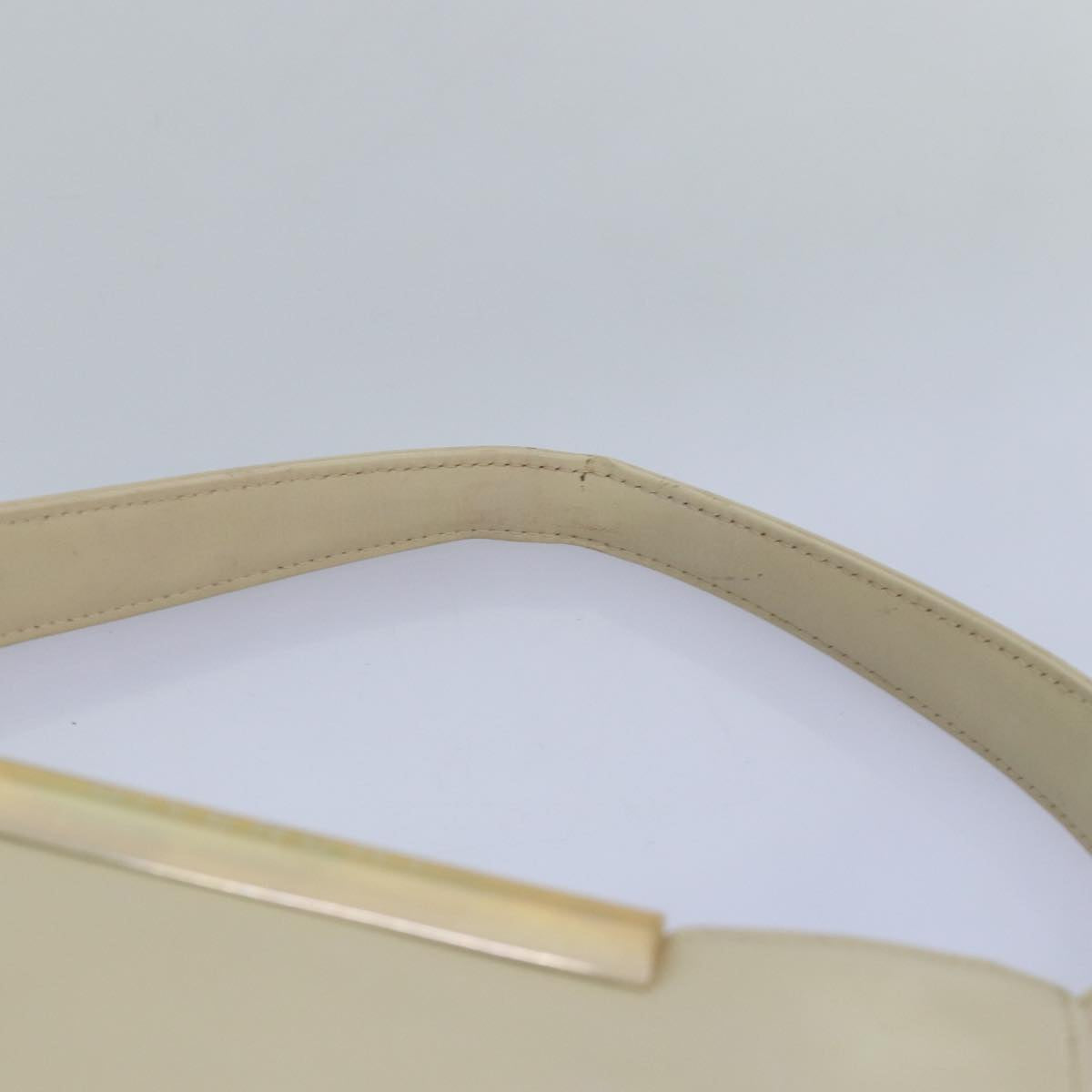 GIVENCHY Hand Bag Leather White Auth bs14154