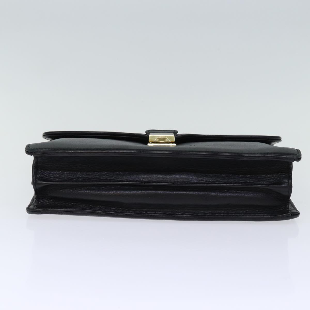 BALENCIAGA Business Bag Leather Black Auth bs14199