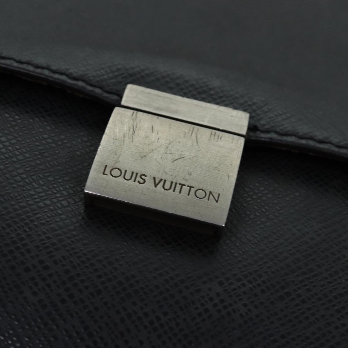 LOUIS VUITTON Taiga Porte Documents Angara Briefcase Ardoise M30772 Auth bs14218