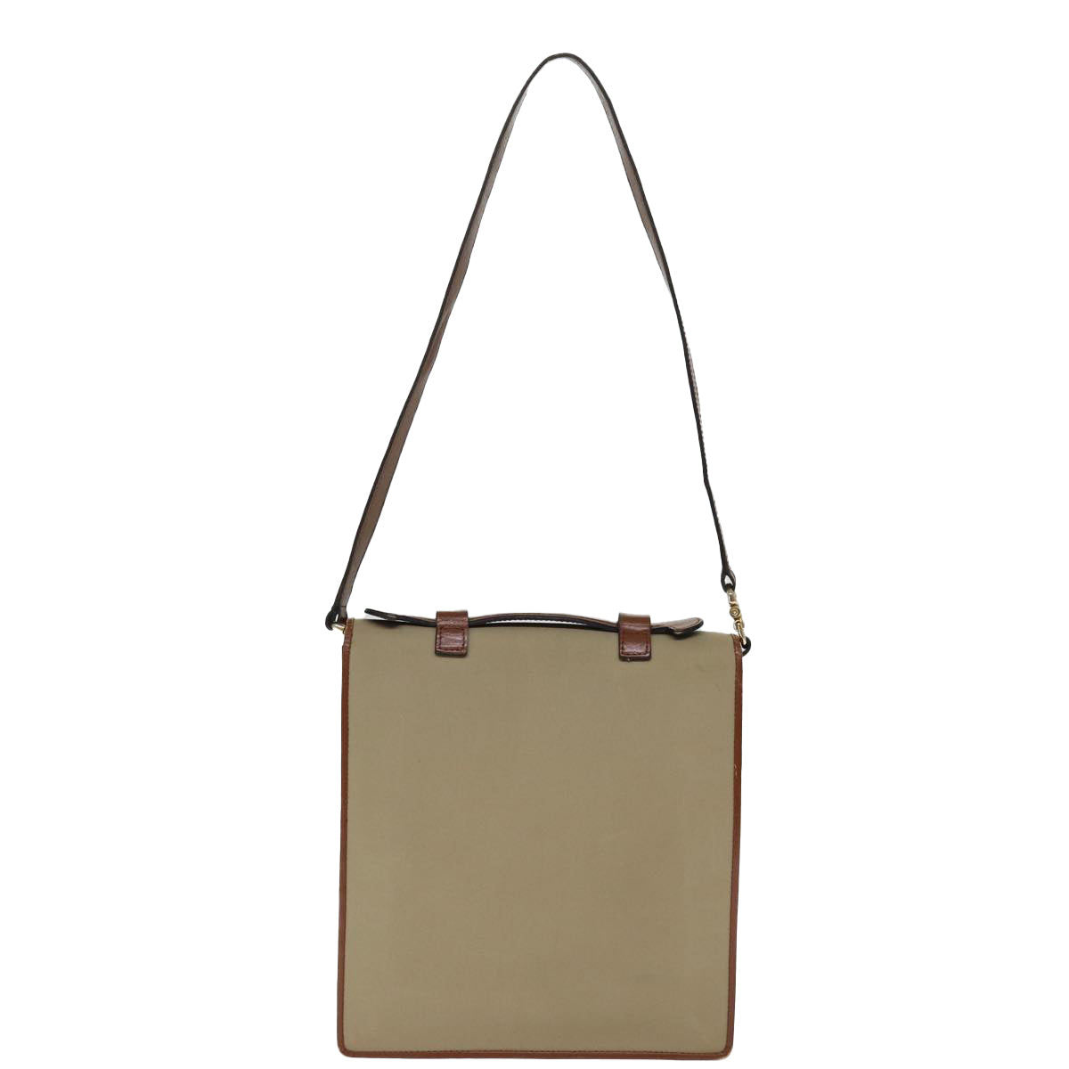 Burberrys Shoulder Bag Canvas Beige Auth bs14367