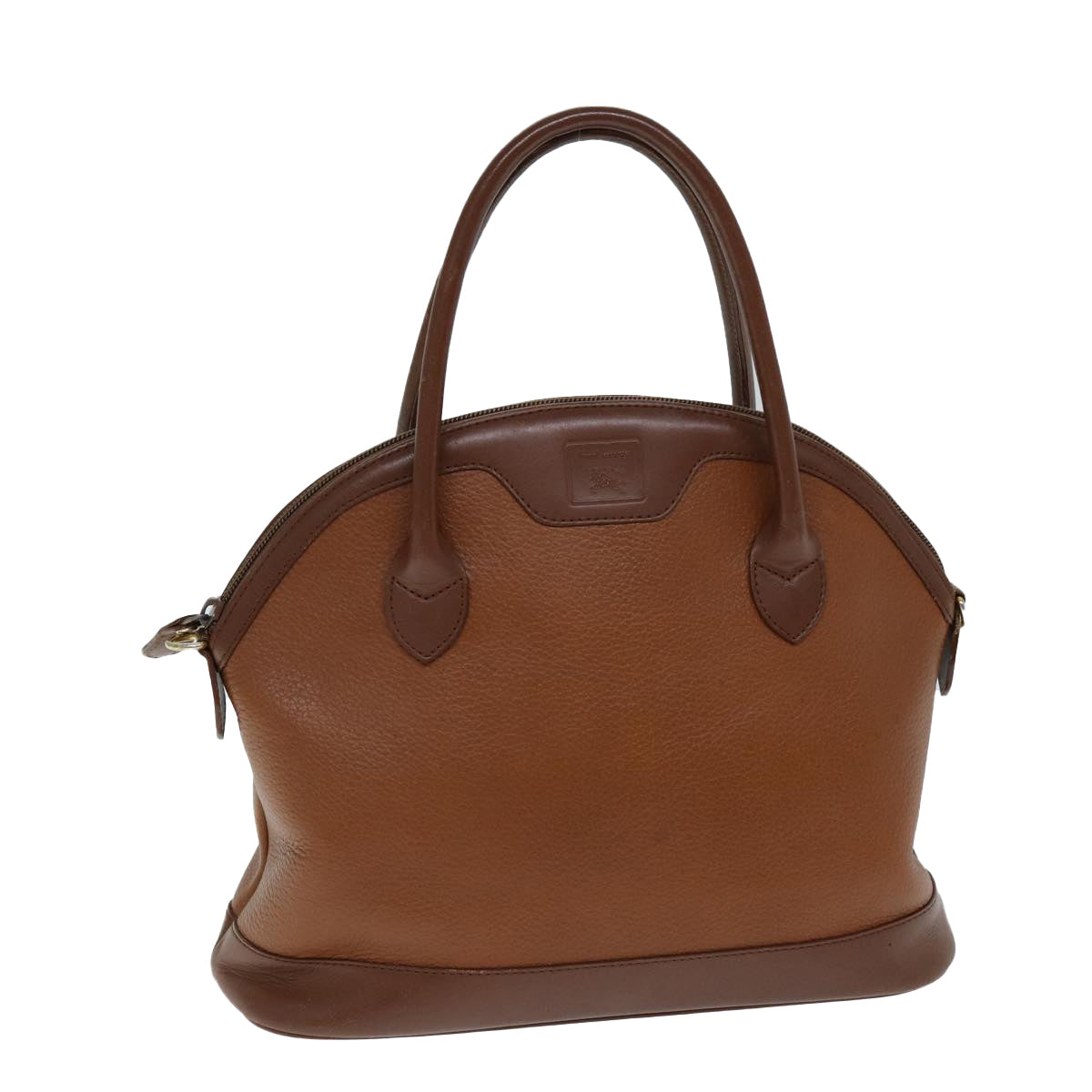 Burberrys Hand Bag Leather Brown Auth bs14434