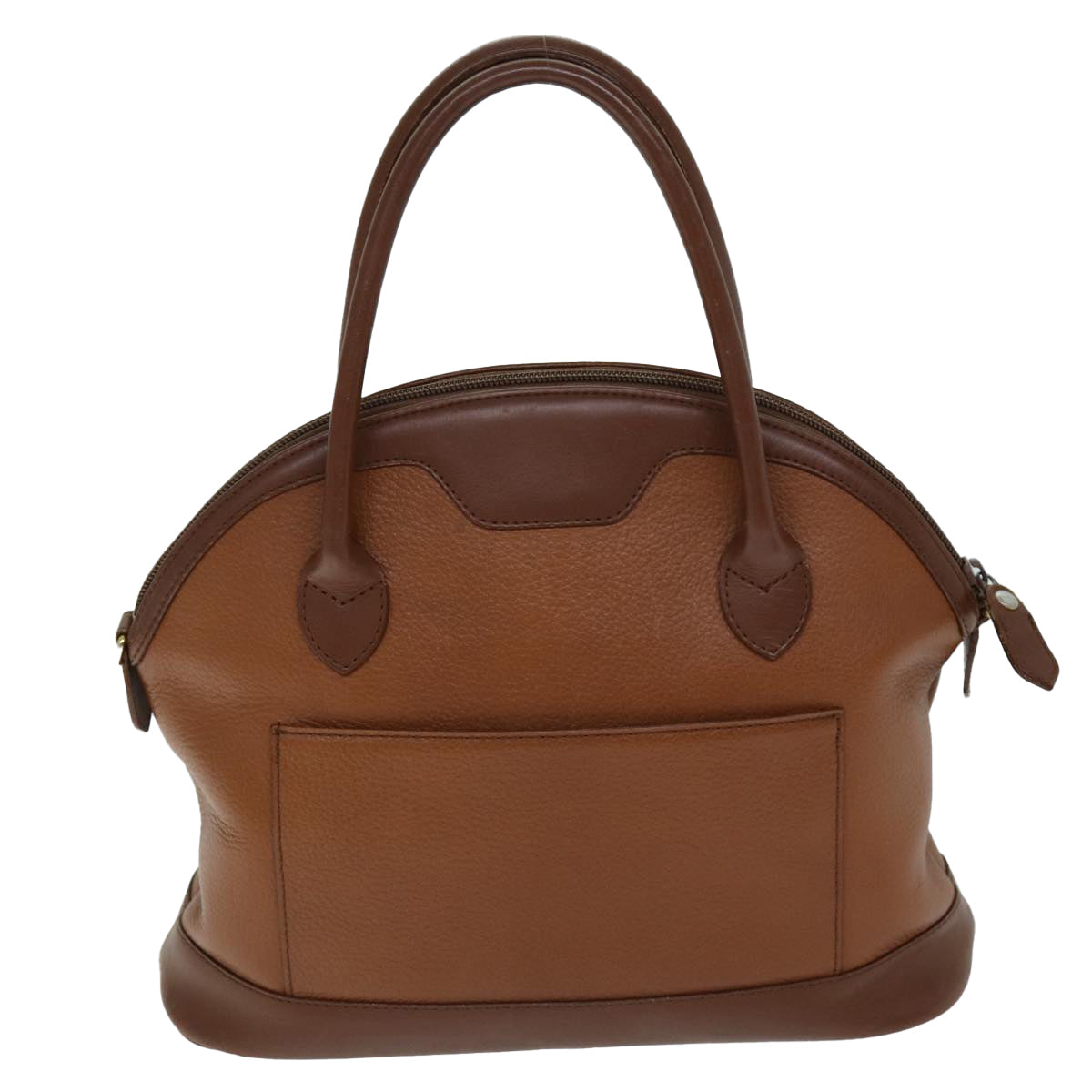 Burberrys Hand Bag Leather Brown Auth bs14434