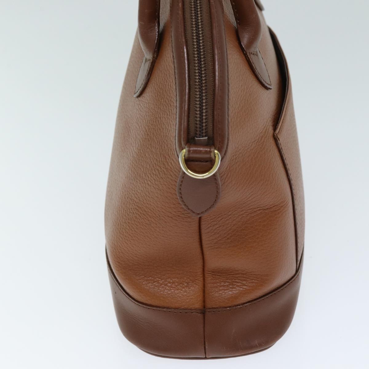 Burberrys Hand Bag Leather Brown Auth bs14434