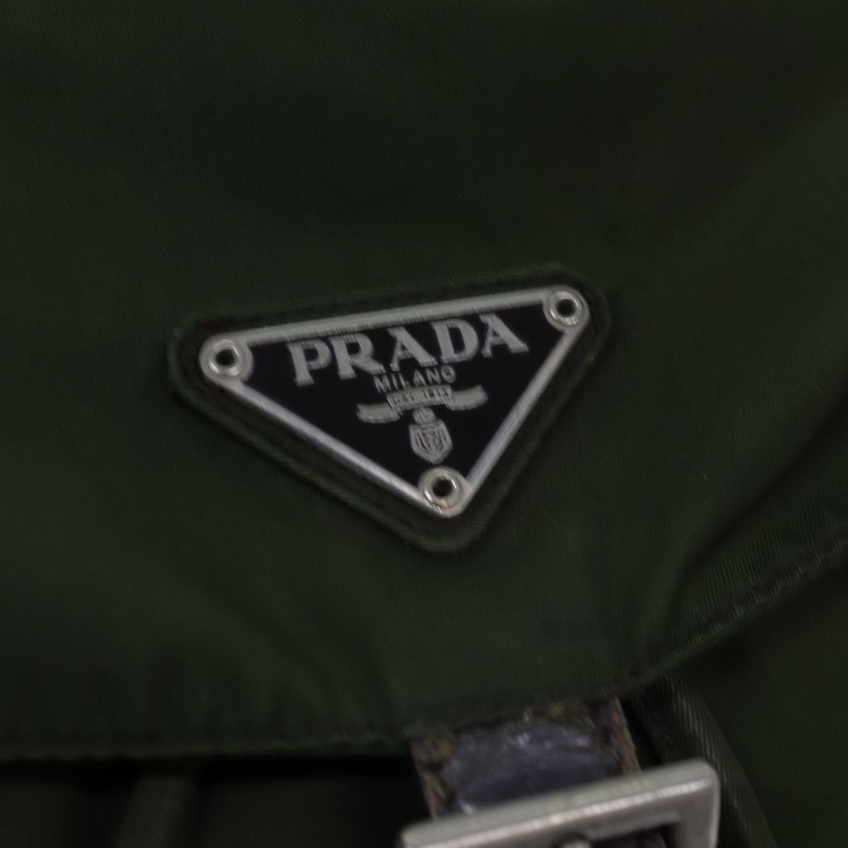 PRADA Backpack Nylon Khaki Auth bs14448