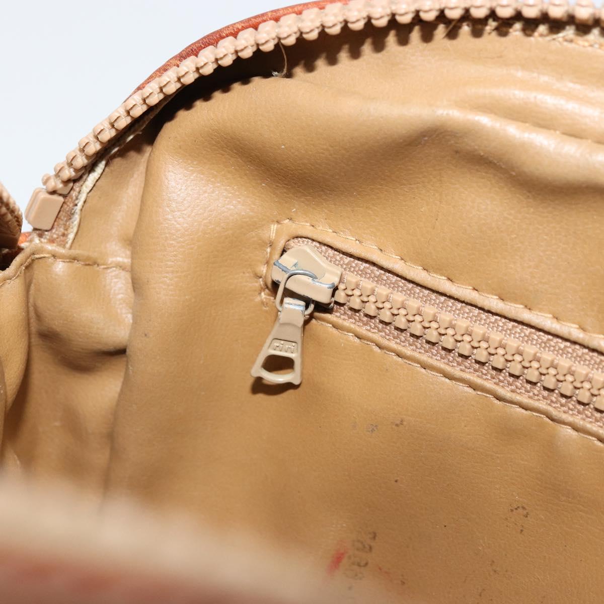 CELINE Macadam Canvas Clutch Bag PVC Brown Auth bs14536