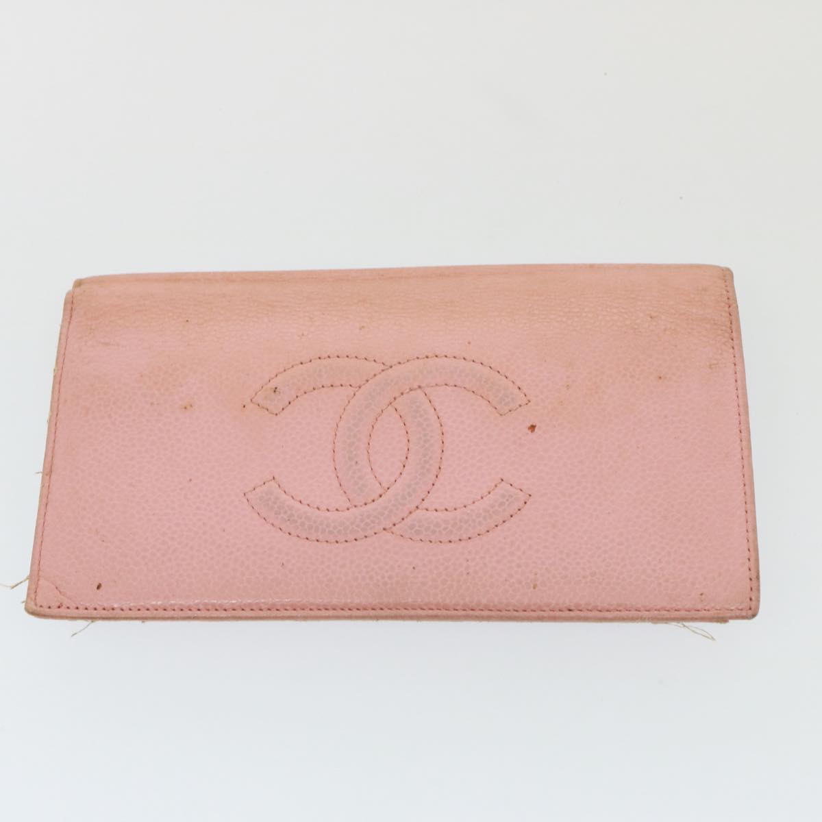 CHANEL Wallet Leather 5Set Pink Black CC Auth bs14596