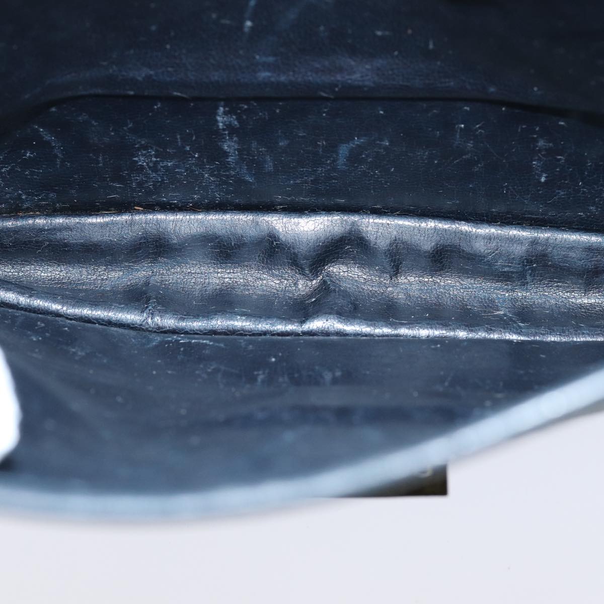 CELINE C Macadam Canvas Clutch Bag Navy Auth bs14643