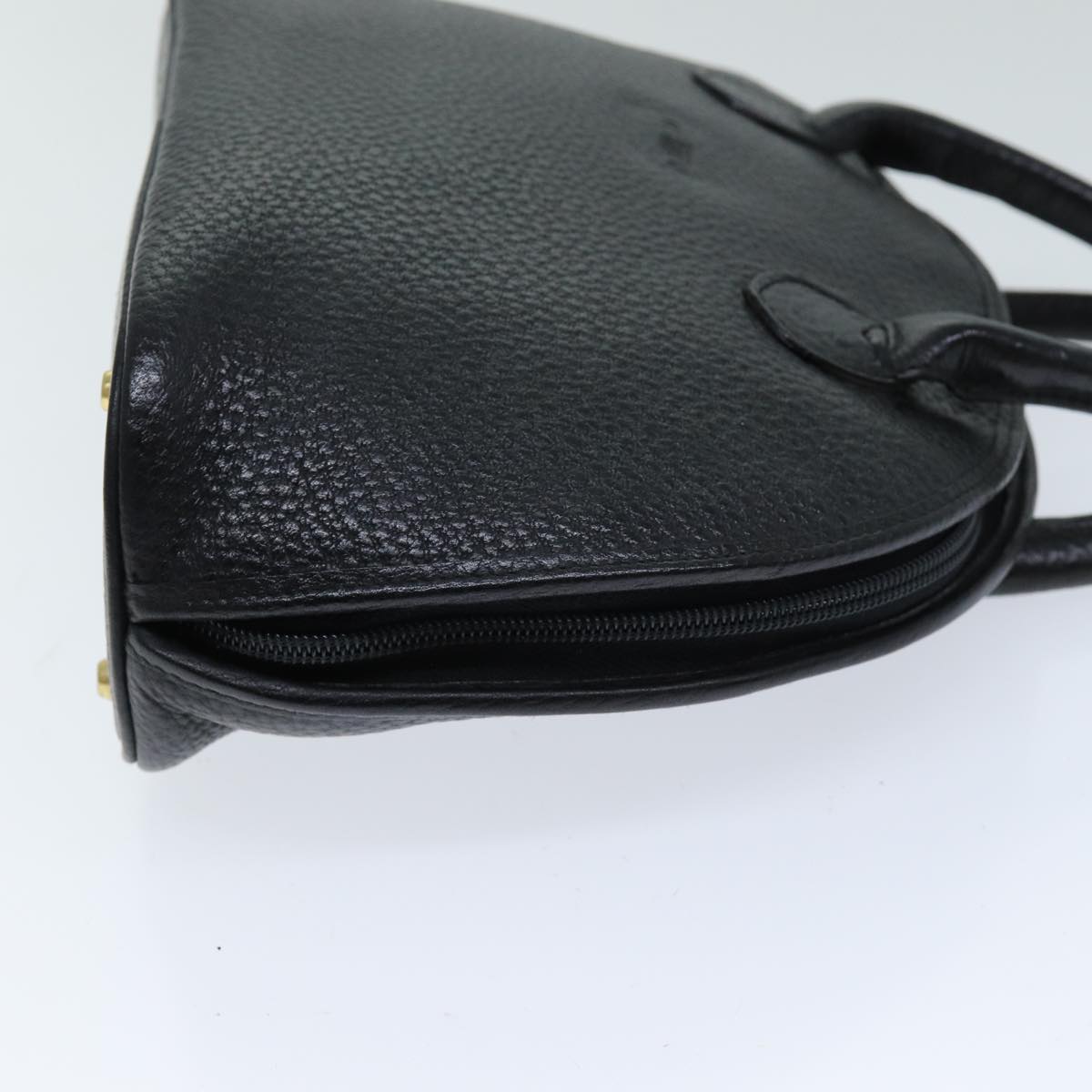 VALENTINO Hand Bag Leather Black Auth bs14649