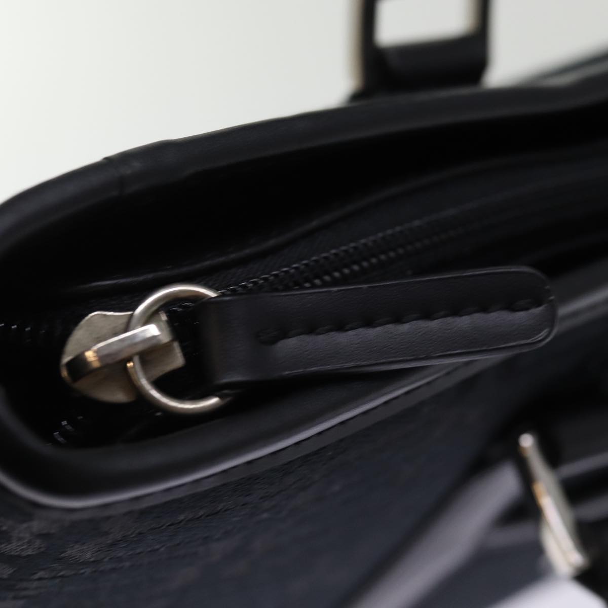 BALENCIAGA Hand Bag Canvas Black Auth bs14696