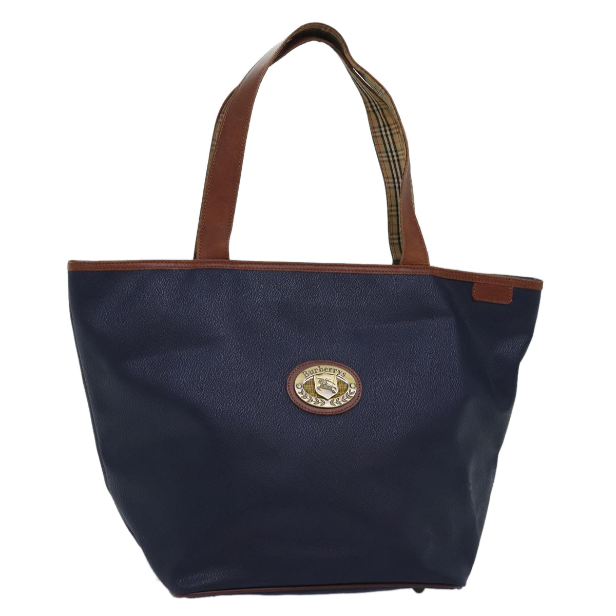 Burberrys Tote Bag PVC Navy Auth bs14734