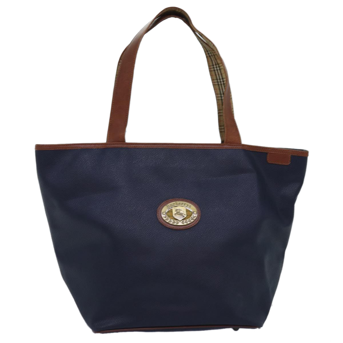 Burberrys Tote Bag PVC Navy Auth bs14734