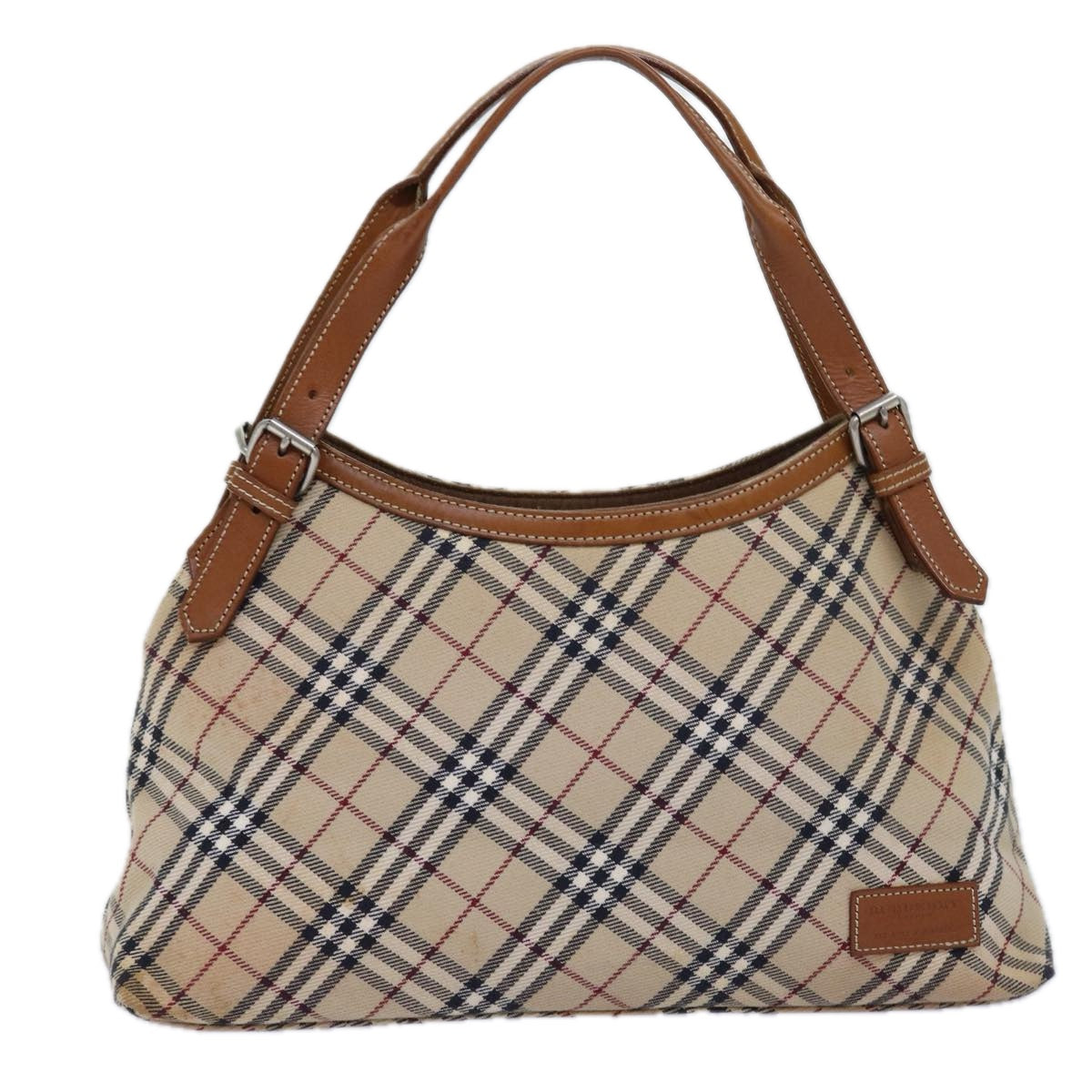 Burberrys Tote Bag Canvas Beige Auth bs14735