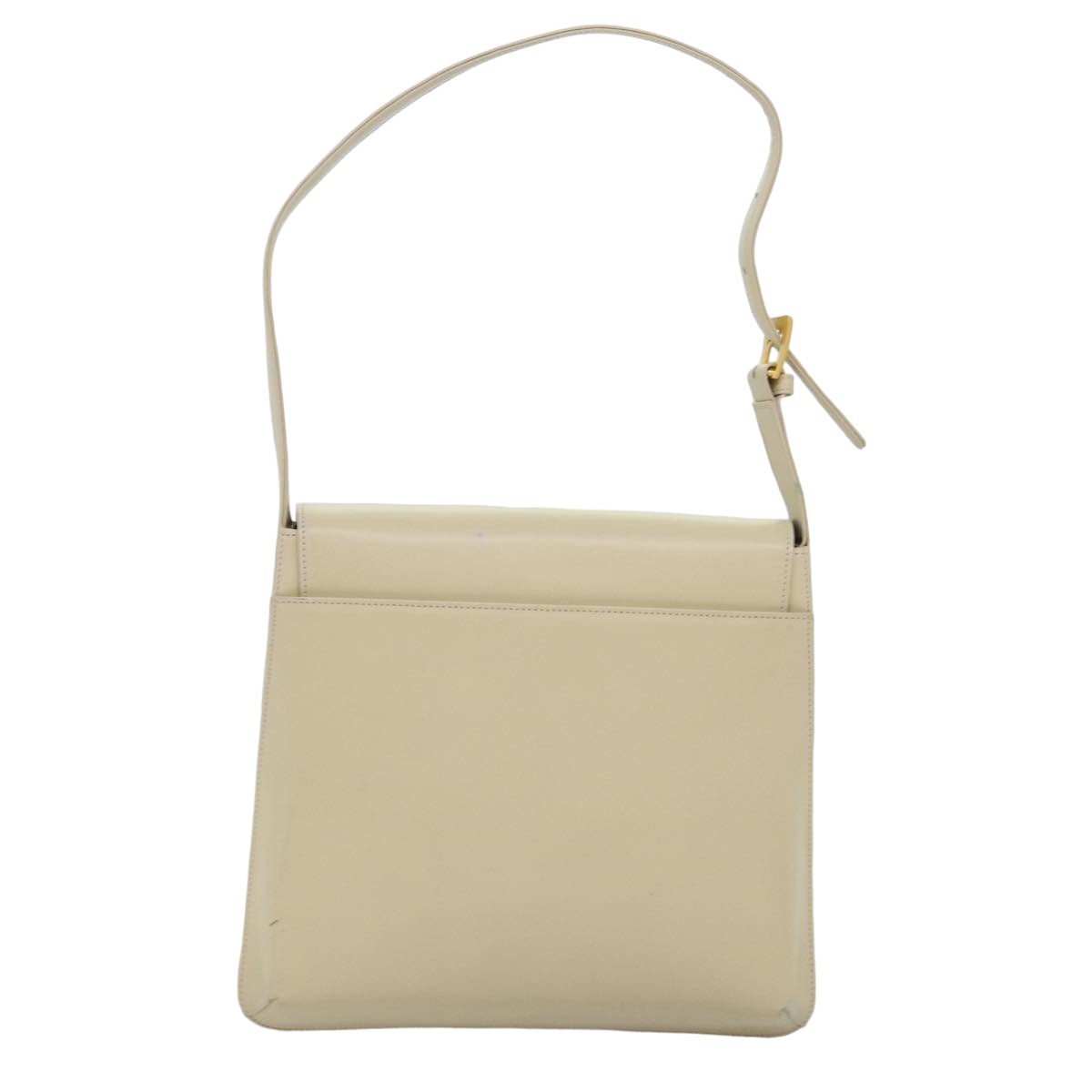 GIVENCHY Shoulder Bag Leather Beige Auth bs14787