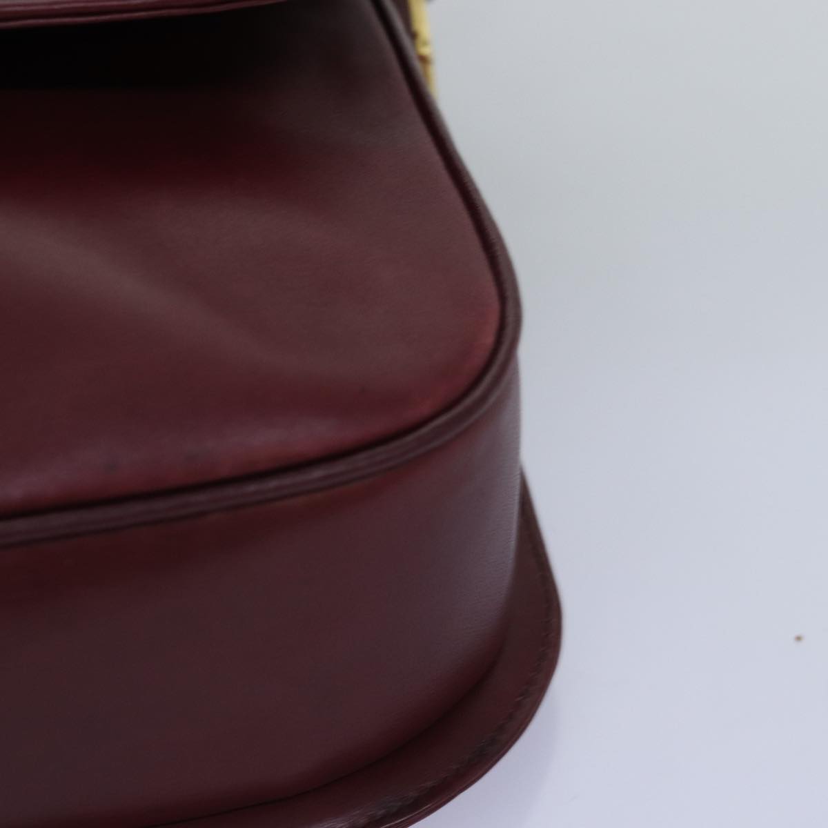 GIVENCHY Shoulder Bag Leather Bordeaux Auth bs14795