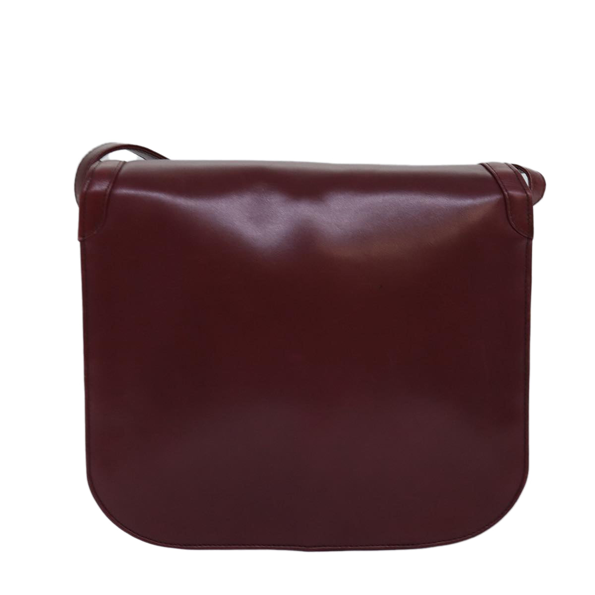 GIVENCHY Shoulder Bag Leather Bordeaux Auth bs14795