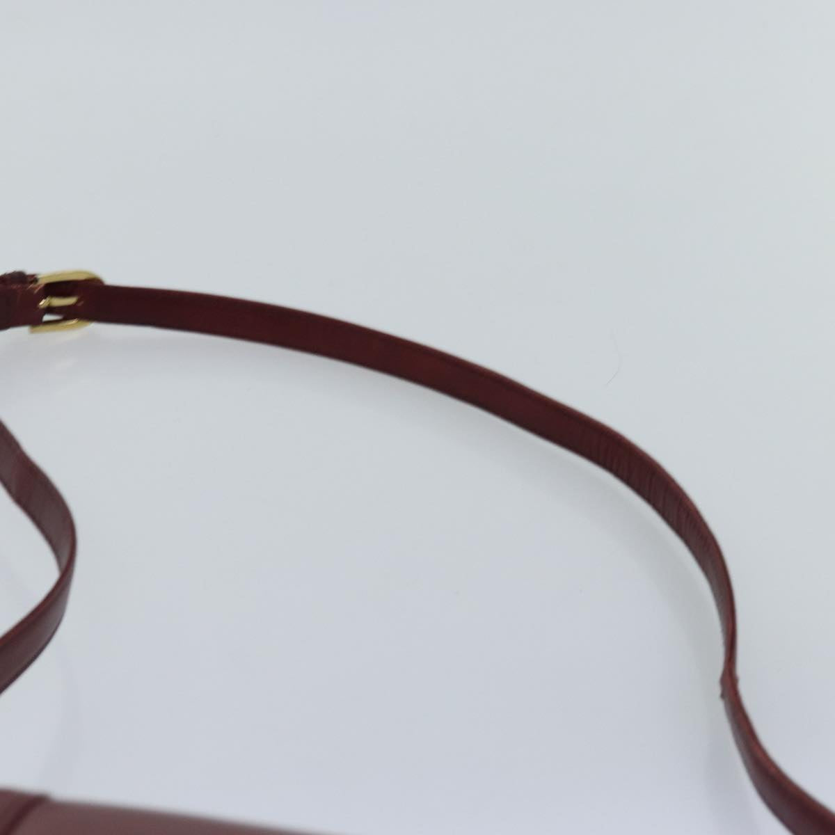 GIVENCHY Shoulder Bag Leather Bordeaux Auth bs14795