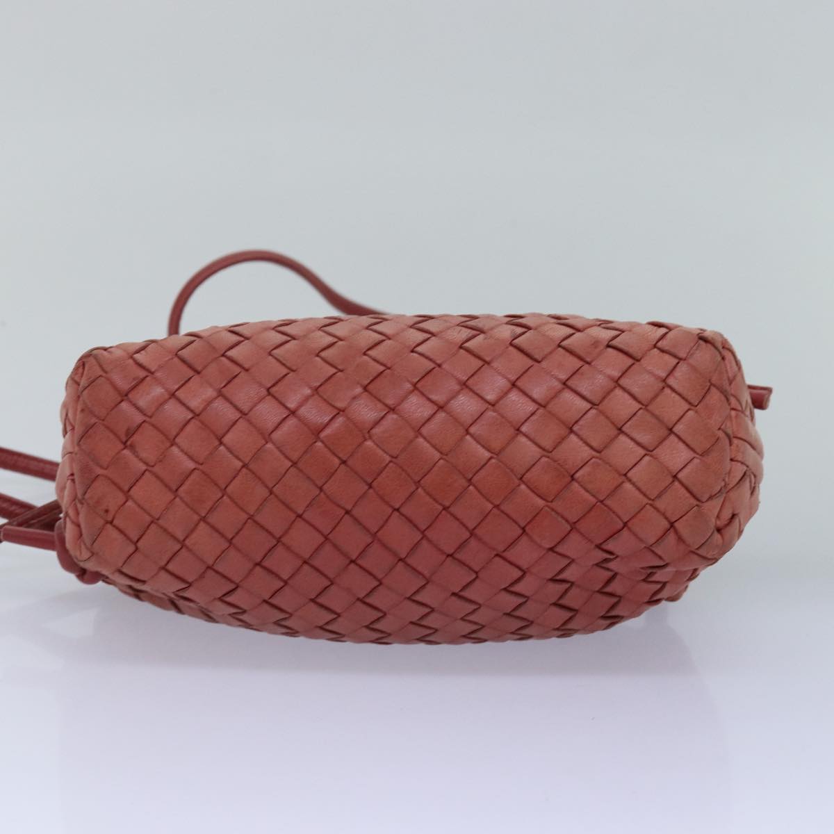 BOTTEGA VENETA INTRECCIATO Shoulder Bag Leather Pink Auth bs14935