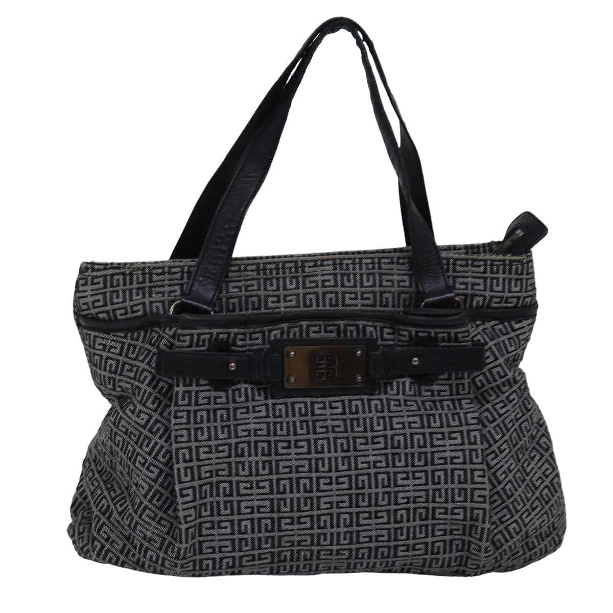 GIVENCHY Tote Bag Canvas Gray Auth bs15048