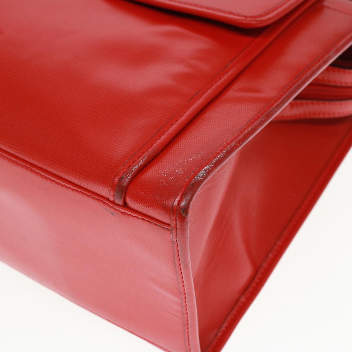 CELINE Shoulder Bag Leather Red Auth bs15049