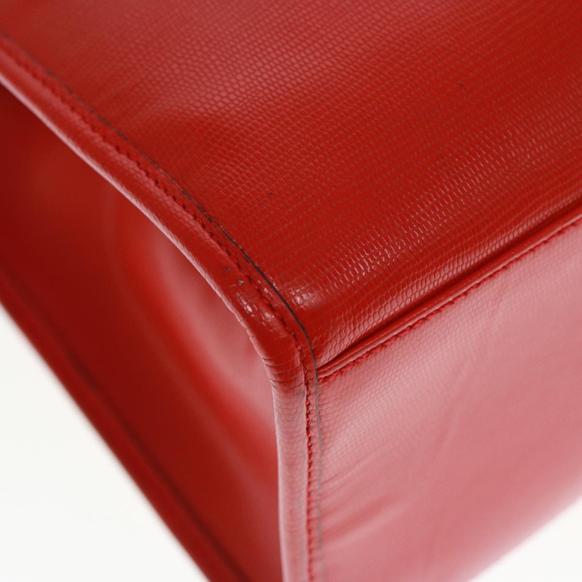 CELINE Shoulder Bag Leather Red Auth bs15049