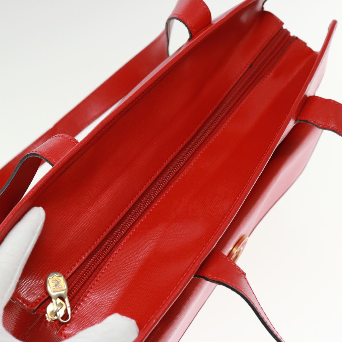 CELINE Shoulder Bag Leather Red Auth bs15049