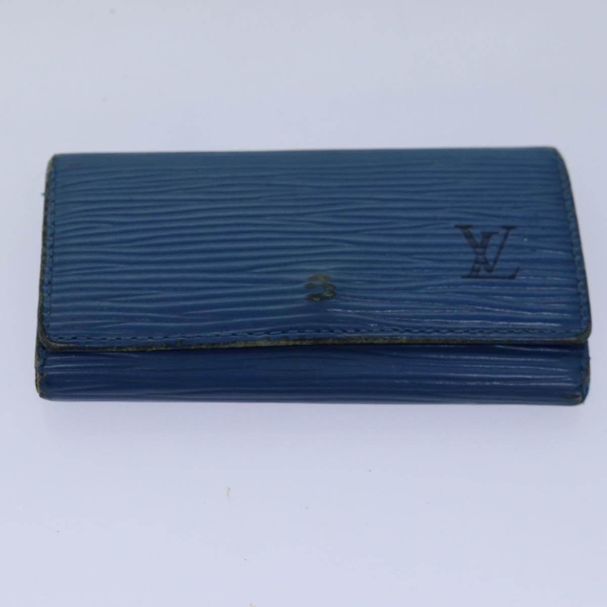 LOUIS VUITTON Monogram Epi Coin Purse 7Set Blue LV Auth bs15091