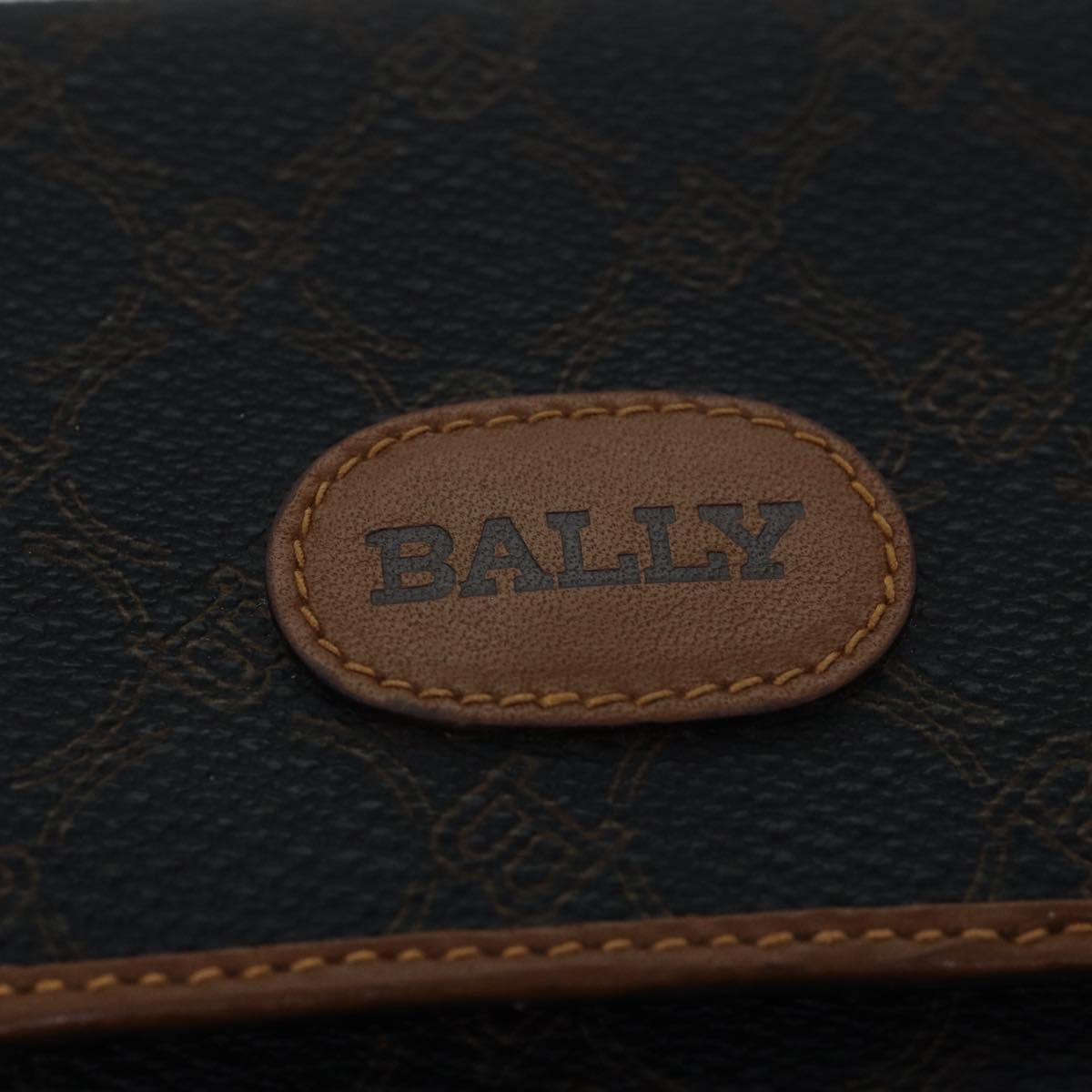 BALLY Clutch Bag PVC Brown Auth bs15131