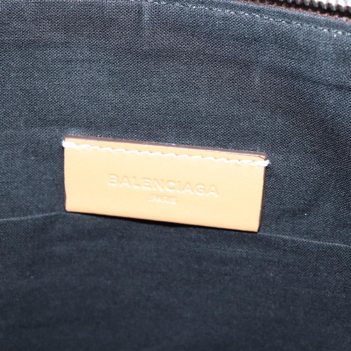 BALENCIAGA Clutch Bag Canvas Beige 419994 Auth bs15134