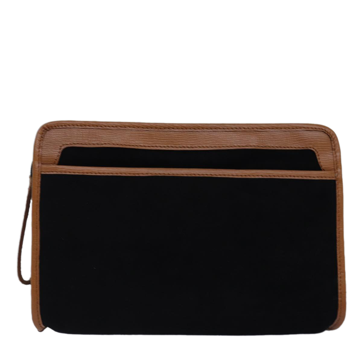 VALENTINO Clutch Bag Suede Black Auth bs15207