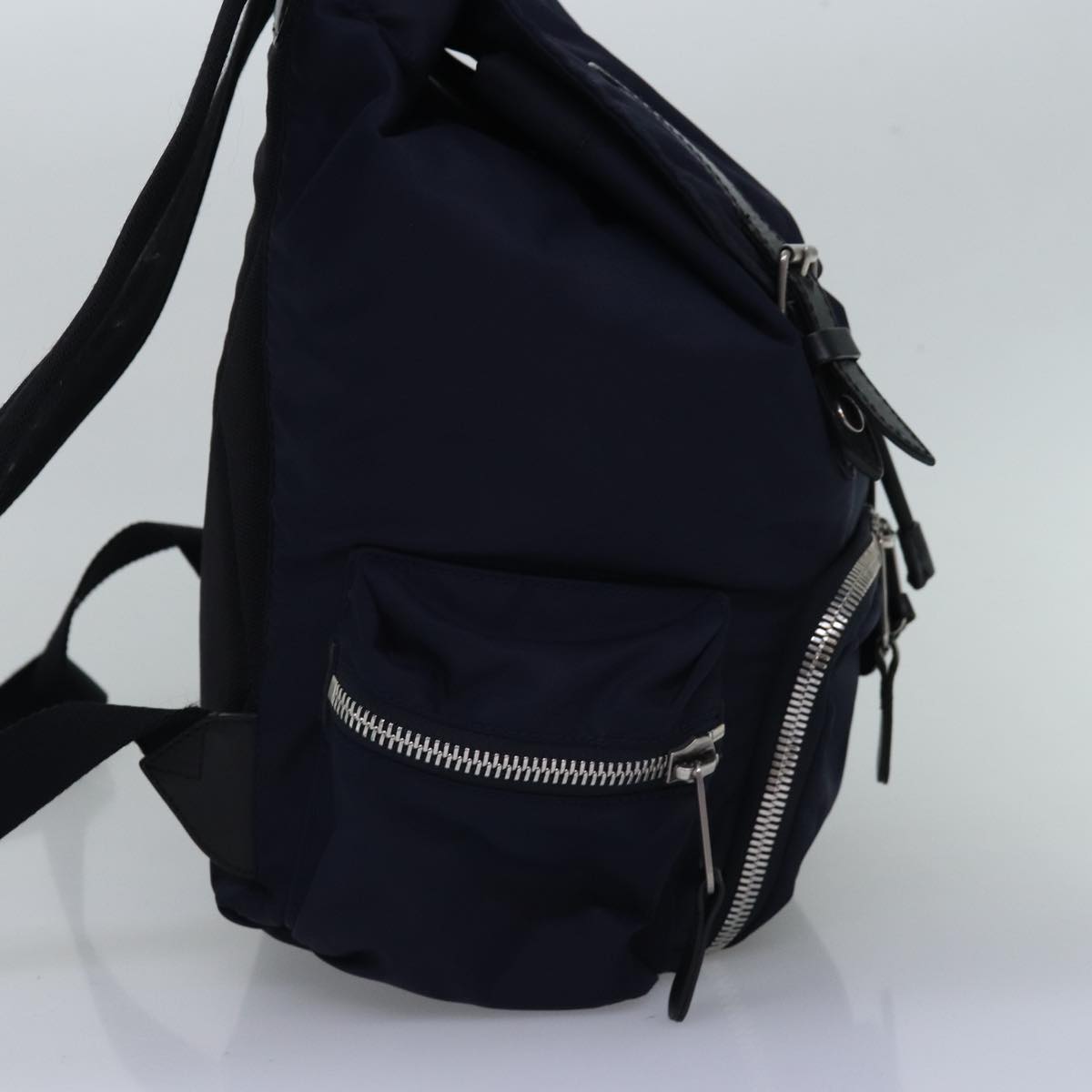 BURBERRY Backpack Nylon Navy Black Auth bs15241