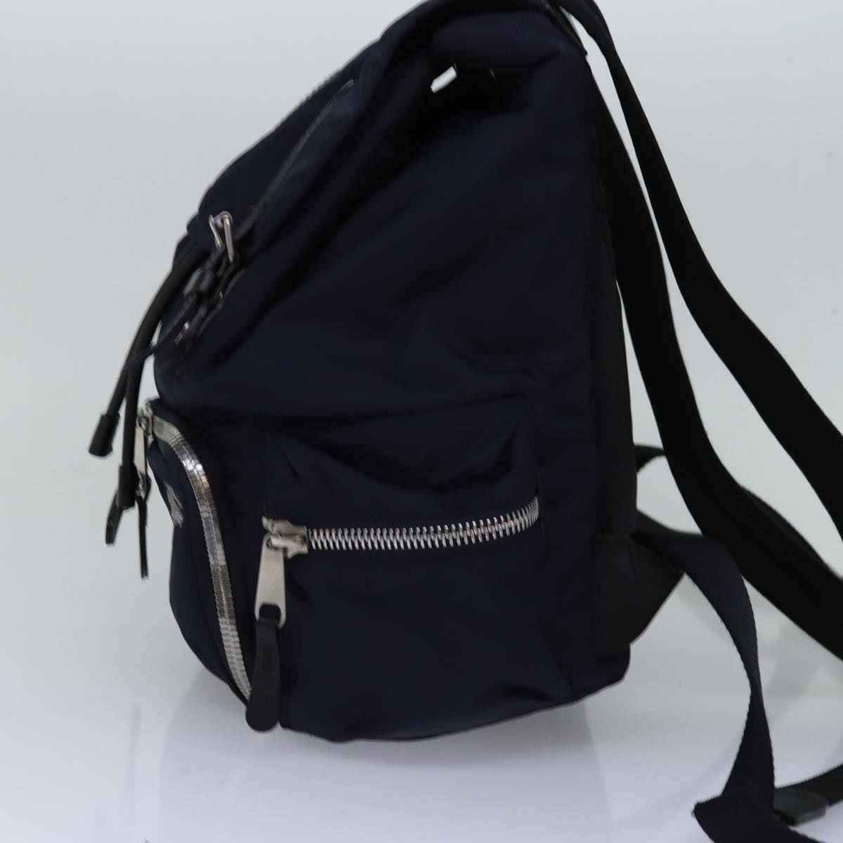 BURBERRY Backpack Nylon Navy Black Auth bs15241