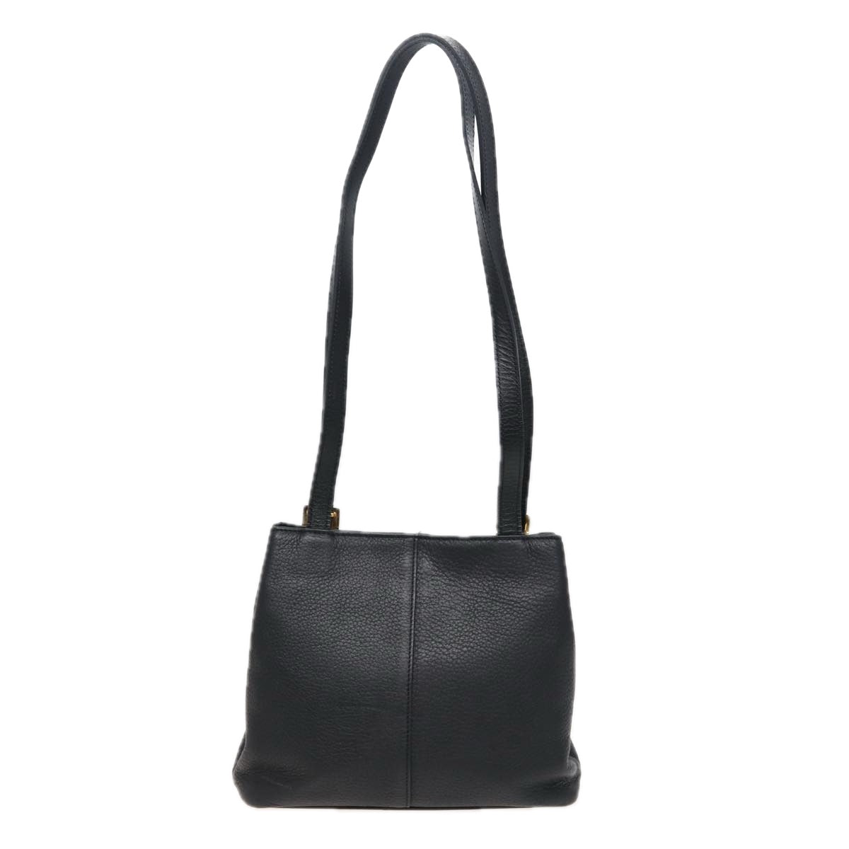 Burberrys Shoulder Bag Leather Black Auth bs15362