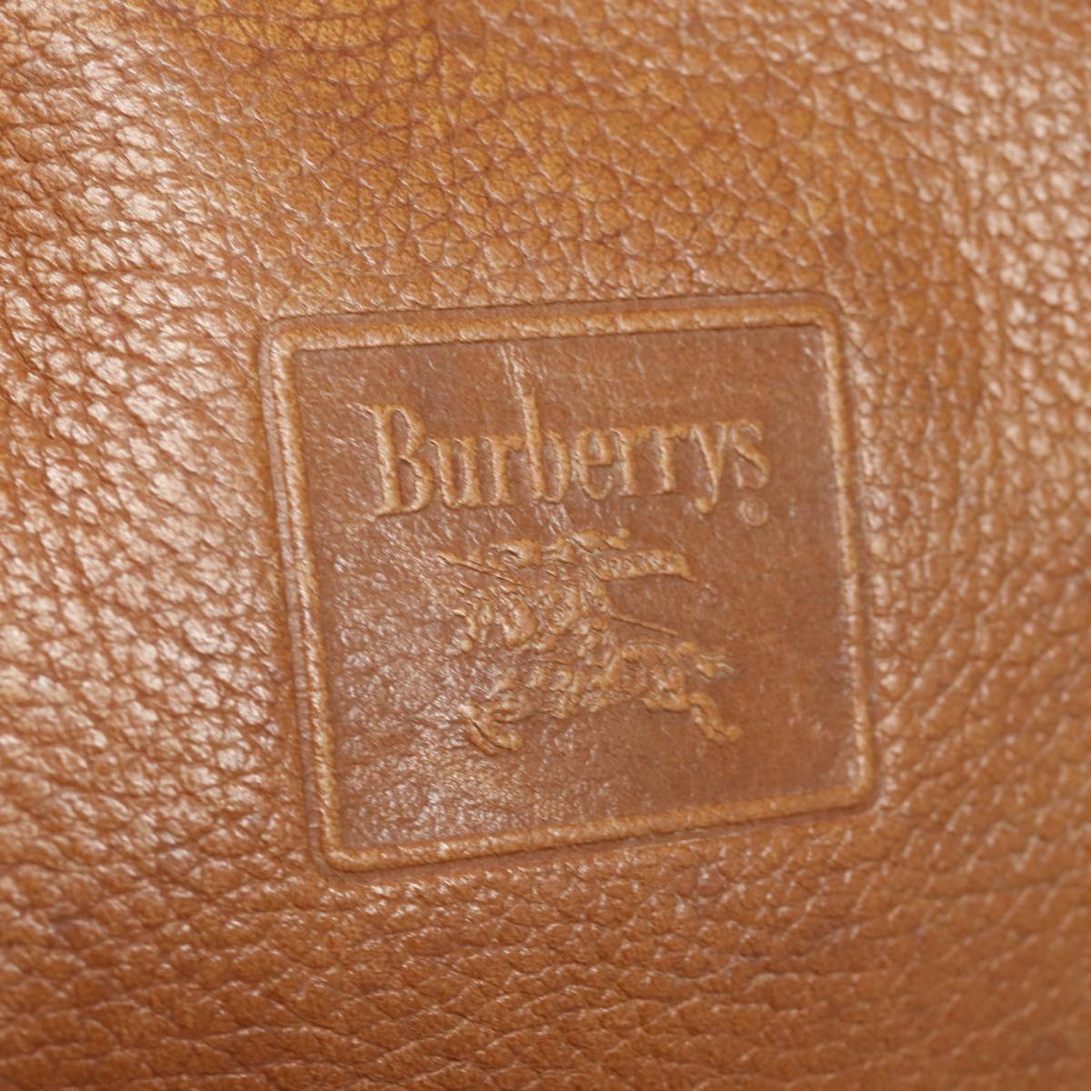 Burberrys Hand Bag Leather Brown Auth bs15382