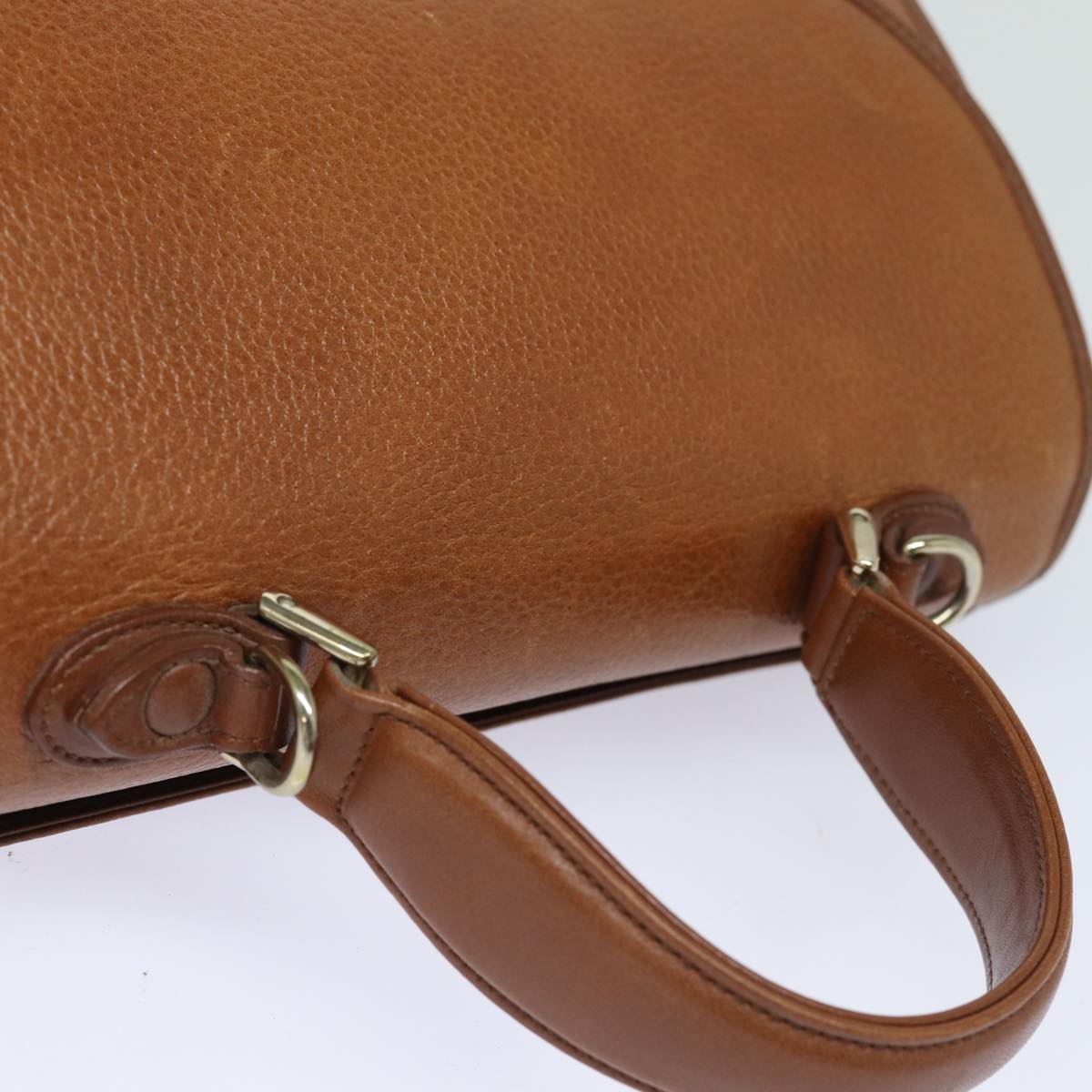 Burberrys Hand Bag Leather Brown Auth bs15383