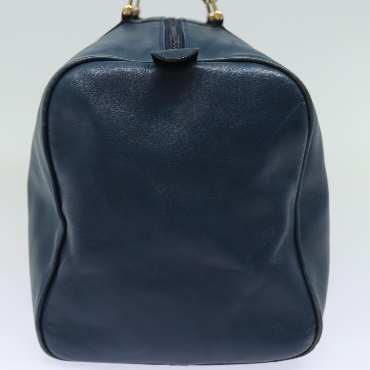 BALENCIAGA Boston Bag Leather Blue Auth bs15384