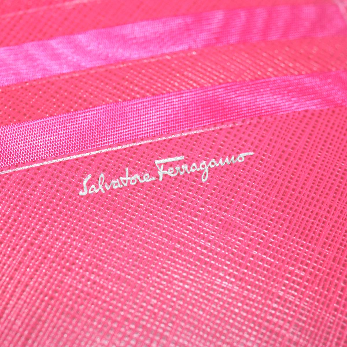 Salvatore Ferragamo Gancini Wallet Leather Pink Auth bs15418