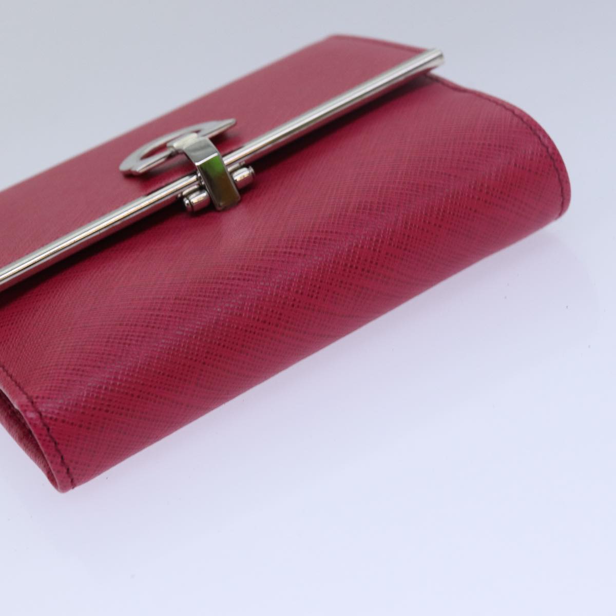 Salvatore Ferragamo Gancini Wallet Leather Pink Auth bs15418