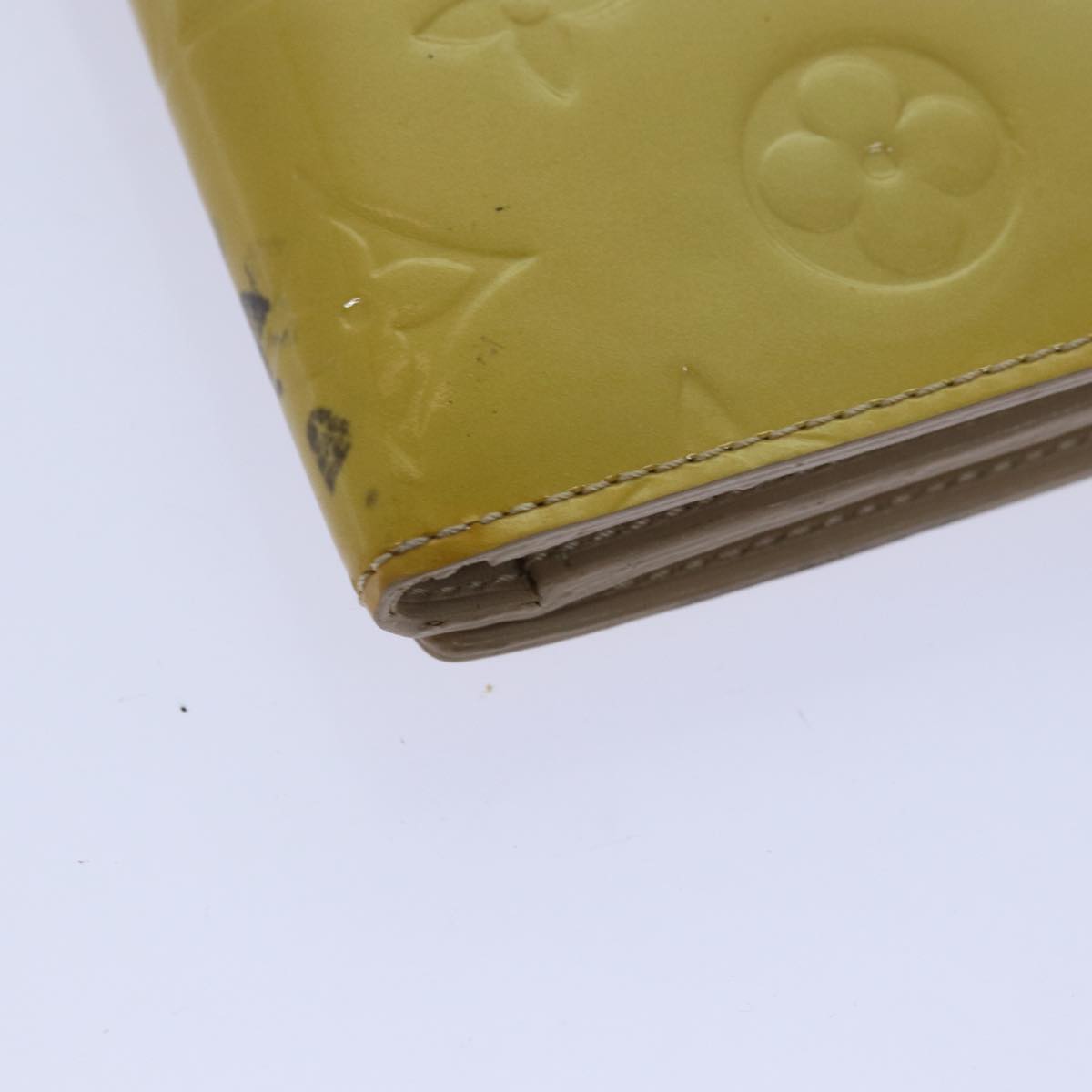 LOUIS VUITTON Monogram Vernis Walker Wallet Beige M91074 LV Auth bs15429