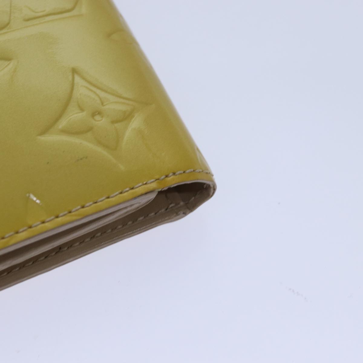 LOUIS VUITTON Monogram Vernis Walker Wallet Beige M91074 LV Auth bs15429