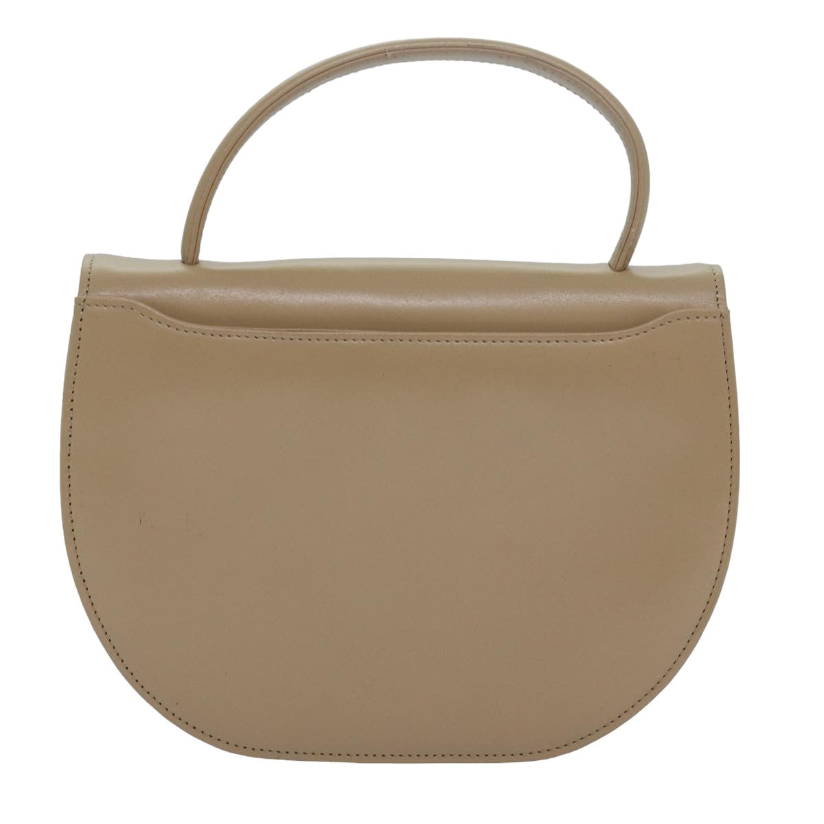 GIVENCHY Hand Bag Leather Beige Auth bs15463