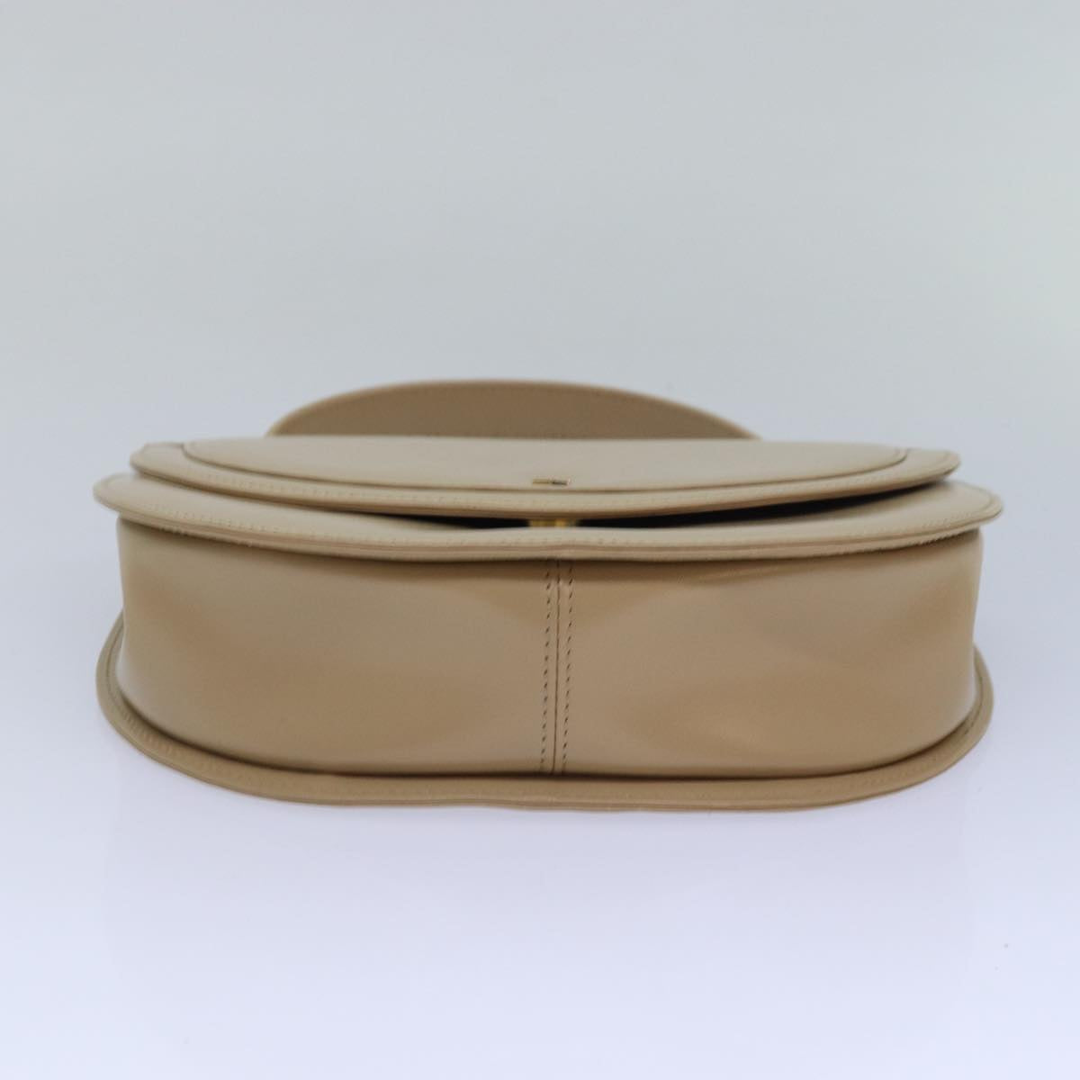 GIVENCHY Hand Bag Leather Beige Auth bs15463