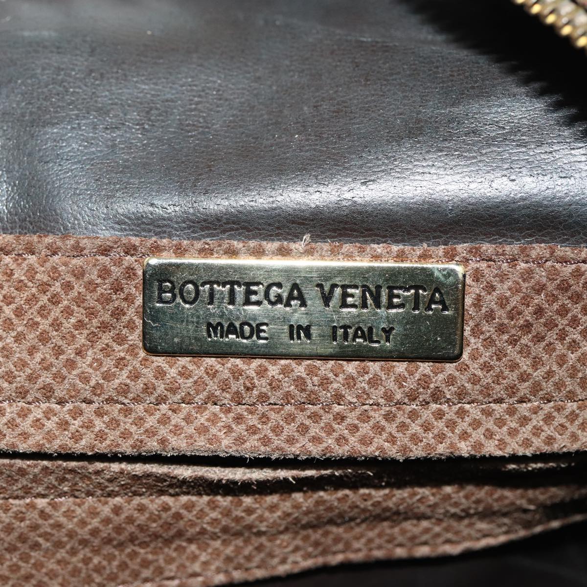 BOTTEGA VENETA Hand Bag Suede Brown Auth bs15474