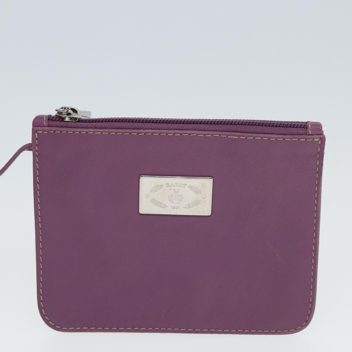 BALLY Shoulder Bag Mouton Purple Auth bs15489