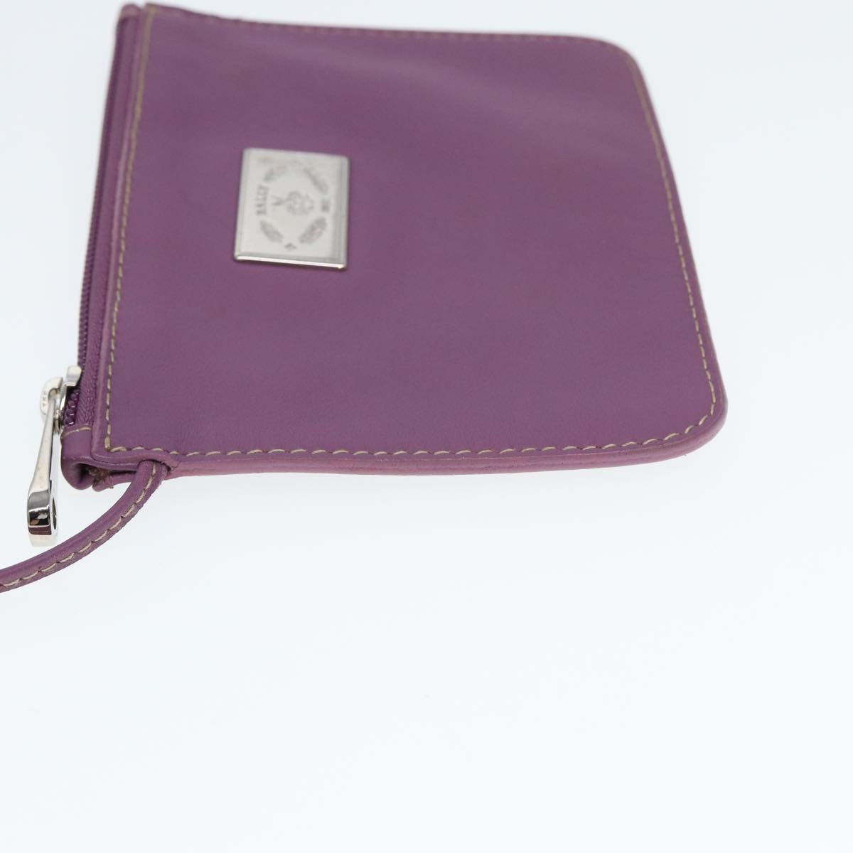 BALLY Shoulder Bag Mouton Purple Auth bs15489