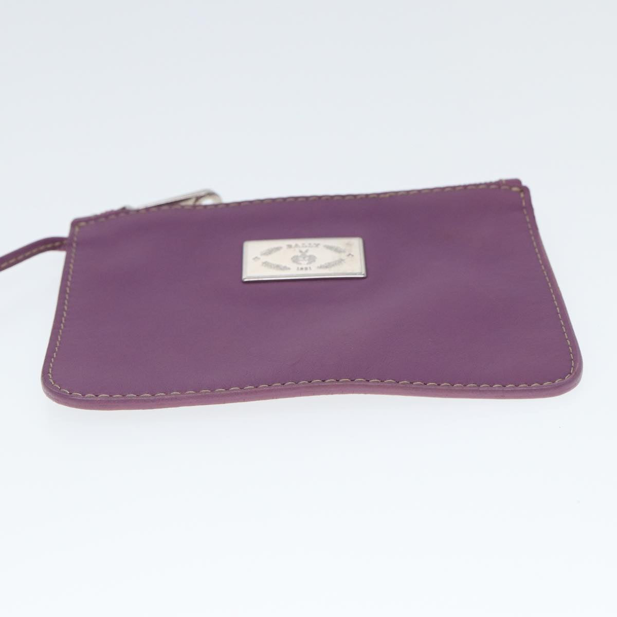 BALLY Shoulder Bag Mouton Purple Auth bs15489