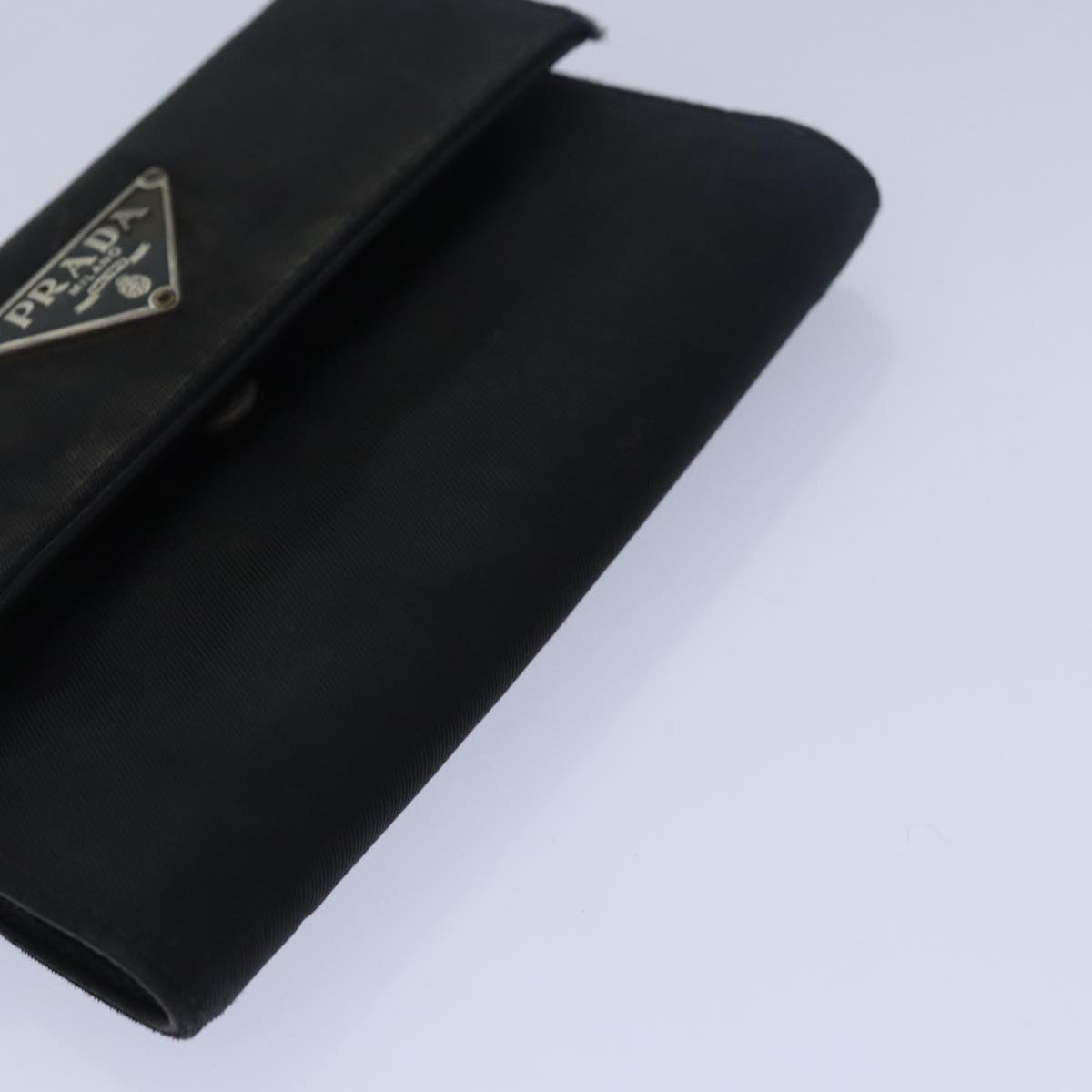 PRADA Wallet Nylon Leather 5Set Black Auth bs15530